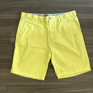 Tommy Hilfiger Bright Yellow Men's Flat Front Shorts